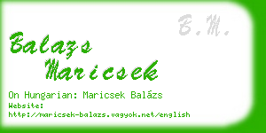 balazs maricsek business card